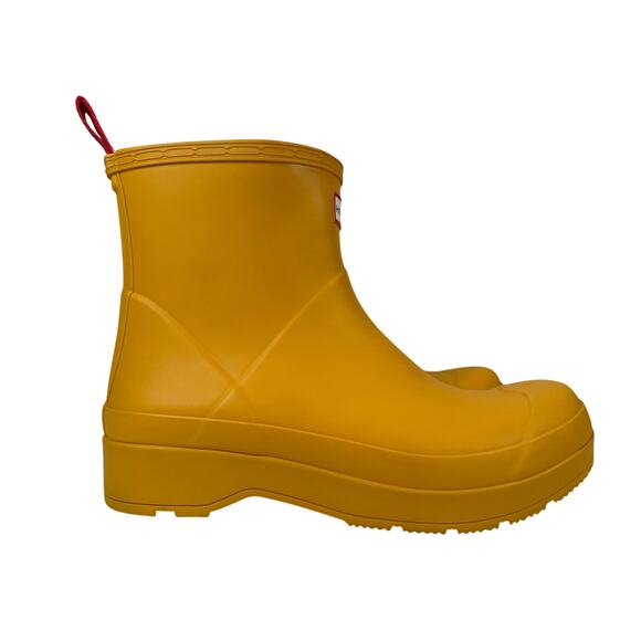 Hunter Play Short Rain Boots Mens 11 Yellow Rubber Ankle Shaft Waterproof main image 6